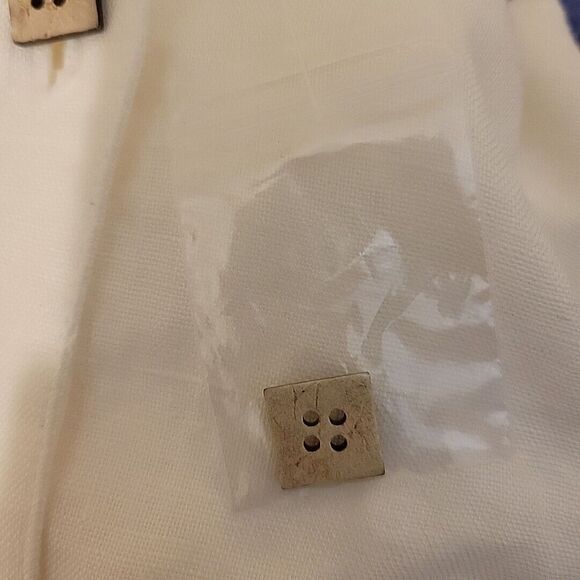 Orvis Linen Blouse Womens Large White Top Long Sleeves Button Up - Picture 8 of 8